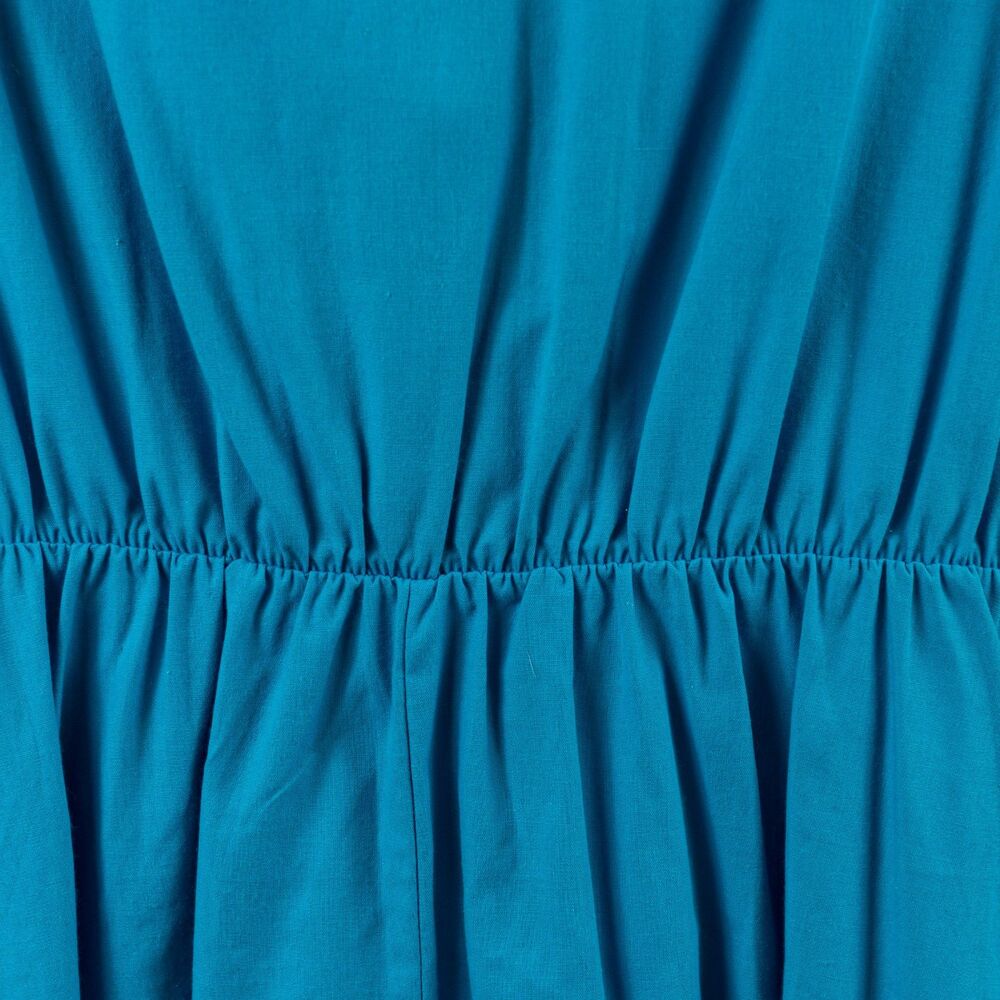 Vintage Blair cotton poly blue midi dress size M - Picture 12 of 12